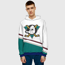 Толстовка-худи мужская Anaheim Ducks Selanne, цвет: 3D-синий — фото 2