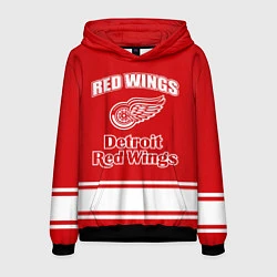 Толстовка-худи мужская Detroit red wings, цвет: 3D-черный