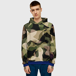 Толстовка-худи мужская Камуфляж, цвет: 3D-синий — фото 2