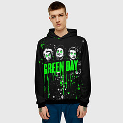 Толстовка-худи мужская Green Day: Acid Colour, цвет: 3D-черный — фото 2