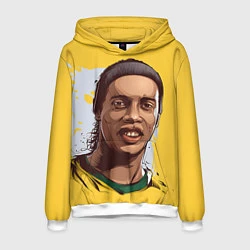 Толстовка-худи мужская Ronaldinho Art, цвет: 3D-белый