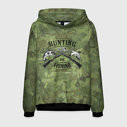 Толстовка-худи мужская Hunting & Fishing, цвет: 3D-черный