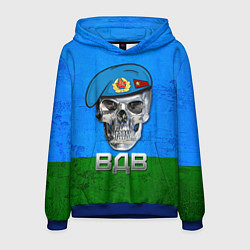 Толстовка-худи мужская Череп: ВДВ, цвет: 3D-синий