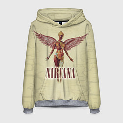 Толстовка-худи мужская Nirvana Angel, цвет: 3D-меланж