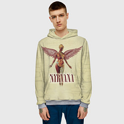 Толстовка-худи мужская Nirvana Angel, цвет: 3D-меланж — фото 2