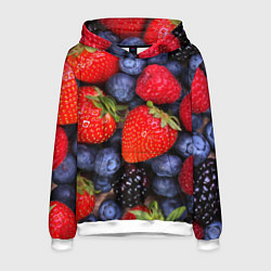 Толстовка-худи мужская Berries, цвет: 3D-белый