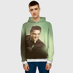 Толстовка-худи мужская Elvis Young, цвет: 3D-белый — фото 2