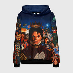 Толстовка-худи мужская Michael Jackson: Pop King, цвет: 3D-черный