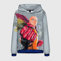 Толстовка-худи мужская One Punch Man Fist, цвет: 3D-синий