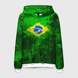 Толстовка-худи мужская Бразилия, цвет: 3D-белый