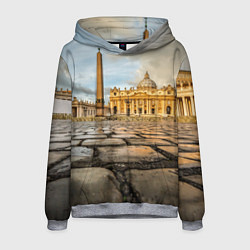 Толстовка-худи мужская Площадь святого Петра, цвет: 3D-меланж