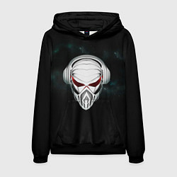 Толстовка-худи мужская Пиратская станция, цвет: 3D-черный