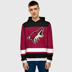 Толстовка-худи мужская Arizona Coyotes, цвет: 3D-белый — фото 2