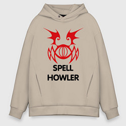 Толстовка оверсайз мужская Dark Elf Mage - Spell Howler, цвет: миндальный