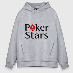 Толстовка оверсайз мужская Poker Stars, цвет: меланж