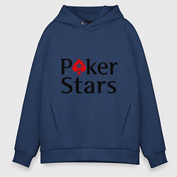Толстовка оверсайз мужская Poker Stars, цвет: тёмно-синий