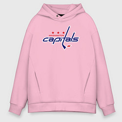 Толстовка оверсайз мужская Washington Capitals, цвет: светло-розовый