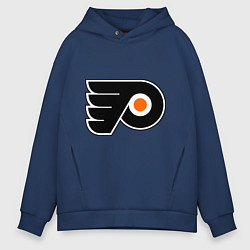 Толстовка оверсайз мужская Philadelphia Flyers, цвет: тёмно-синий