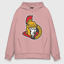 Толстовка оверсайз мужская Ottawa Senators цвета пыльно-розовый — фото 1