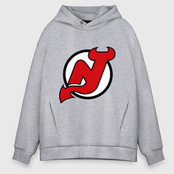 Толстовка оверсайз мужская New Jersey Devils, цвет: меланж