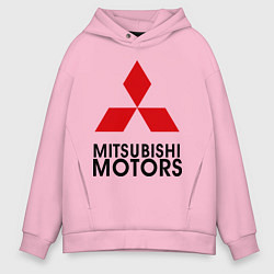 Толстовка оверсайз мужская Mitsubishi, цвет: светло-розовый