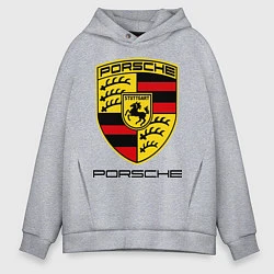 Толстовка оверсайз мужская Porsche Stuttgart, цвет: меланж