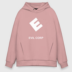 Толстовка оверсайз мужская Evil corporation, цвет: пыльно-розовый