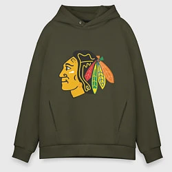 Толстовка оверсайз мужская Chicago Blackhawks: Kane, цвет: хаки