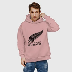 Толстовка оверсайз мужская New Zeland: All blacks, цвет: пыльно-розовый — фото 2