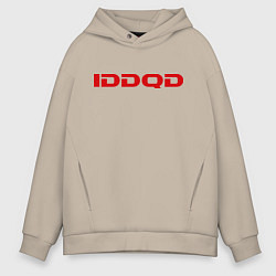 Толстовка оверсайз мужская IDDQD Doom, цвет: миндальный