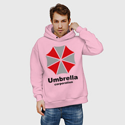 Толстовка оверсайз мужская Umbrella corporation, цвет: светло-розовый — фото 2
