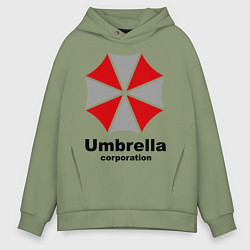 Толстовка оверсайз мужская Umbrella corporation, цвет: авокадо