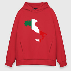 Толстовка оверсайз мужская Италия (Italy), цвет: красный