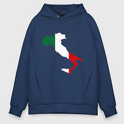 Толстовка оверсайз мужская Италия (Italy), цвет: тёмно-синий