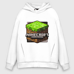 Толстовка оверсайз мужская Minecraft: Pocket Edition, цвет: белый