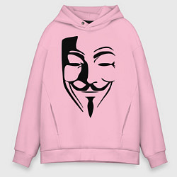 Толстовка оверсайз мужская Vendetta Mask, цвет: светло-розовый