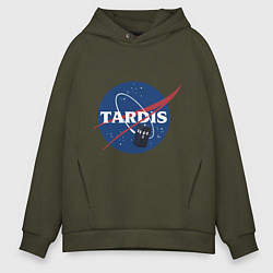 Толстовка оверсайз мужская Tardis NASA, цвет: хаки