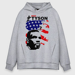 Толстовка оверсайз мужская Mike Tyson: USA Boxing, цвет: меланж