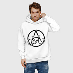 Толстовка оверсайз мужская Anarchy Bike, цвет: белый — фото 2