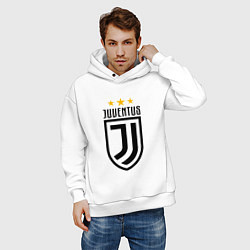 Толстовка оверсайз мужская Juventus FC: 3 stars цвета белый — фото 2