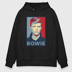 Толстовка оверсайз мужская Bowie Poster, цвет: черный