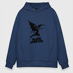 Толстовка оверсайз мужская Black Sabbath, цвет: тёмно-синий
