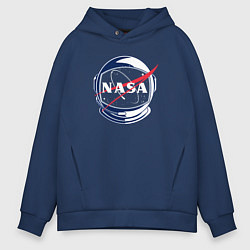 Толстовка оверсайз мужская NASA, цвет: тёмно-синий
