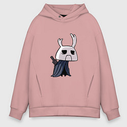 Толстовка оверсайз мужская Hollow Knight, цвет: пыльно-розовый