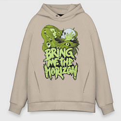 Толстовка оверсайз мужская Bring Me The Horizon: Green Girl, цвет: миндальный