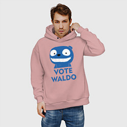 Толстовка оверсайз мужская Vote Waldo, цвет: пыльно-розовый — фото 2
