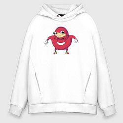 Толстовка оверсайз мужская Knuckles, цвет: белый