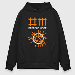 Толстовка оверсайз мужская Depeche Mode: Orange Lines, цвет: черный