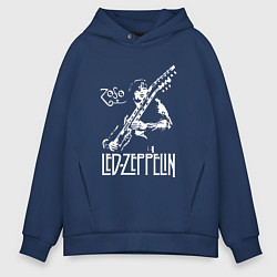 Толстовка оверсайз мужская Led Zeppelin, цвет: тёмно-синий