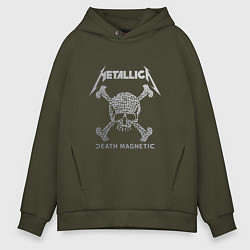 Толстовка оверсайз мужская Metallica: Death magnetic, цвет: хаки